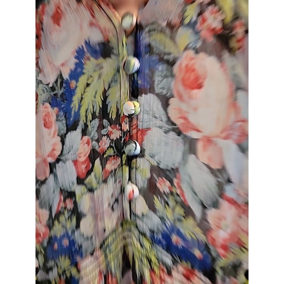 Anthropologie The Marais Printed Chiffon Maxi Dress Womens L Floral Boho Maxi - Picture 5 of 12